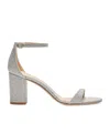 Stuart Weitzman Round-headed High-heeled Sandals In Gray