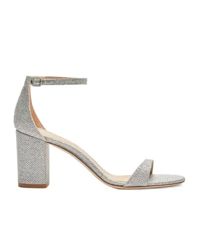 Stuart Weitzman Round-headed High-heeled Sandals In Gray