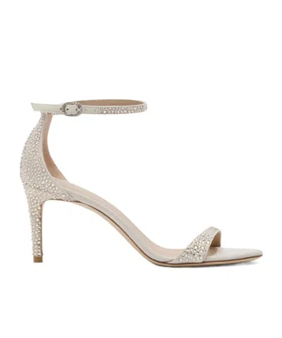 STUART WEITZMAN ROUND-HEADED HIGH-HEELED SANDALS