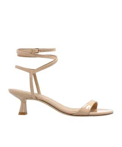 Stuart Weitzman Round-headed High-heeled Sandals In Nude