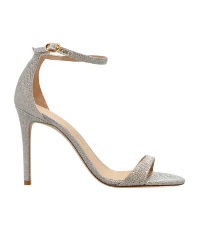 Stuart Weitzman Round-headed High-heeled Sandals In Nude