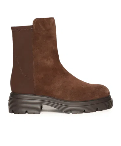 STUART WEITZMAN ROUND TOE ANKLE BOOTS