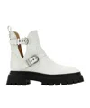 Stuart Weitzman Woman Ankle Boots White Size 7.5 Leather In White
