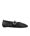 Stuart Weitzman Round Toe Mary Jane Shoes In Black