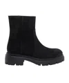 Stuart Weitzman Round-toed Ankle Boots In Black