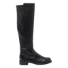 Stuart Weitzman High Leather Ankle Boots With Block Heel In Black
