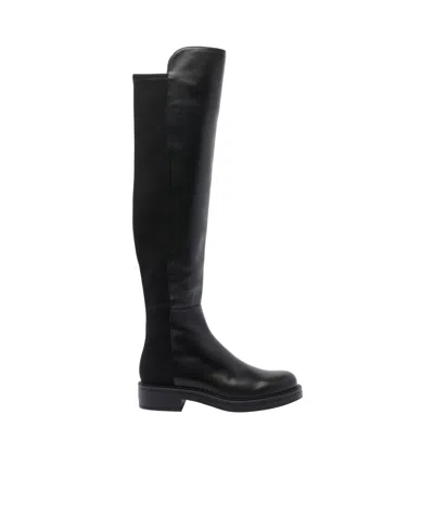 Stuart Weitzman Round-toed Boots In Black