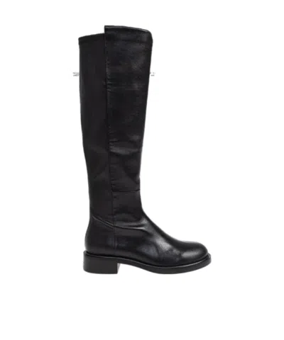 Stuart Weitzman Round-toed Boots In Black