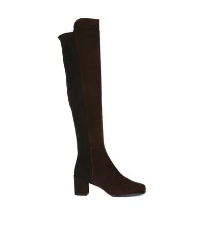 Stuart Weitzman Round-toed Boots In Brown