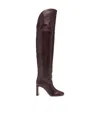 Stuart Weitzman Babette Tubo 85 Leather Over-the-knee Boots In Brown