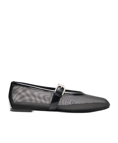 Stuart Weitzman Round-toe Flat Shoes In Black