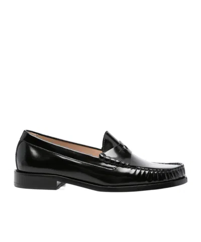 STUART WEITZMAN ROUND-TOE LOAFERS