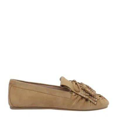 Stuart Weitzman Round-toe Loafers In Brown