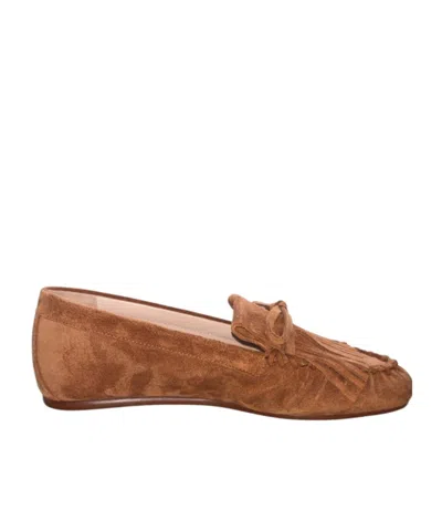 Stuart Weitzman Round-toe Loafers In Brown