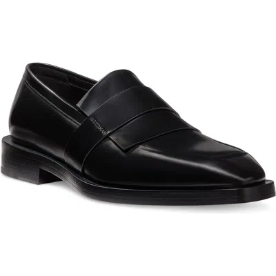 Stuart Weitzman Royce Kiltie Loafer In Black