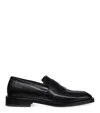 STUART WEITZMAN STUART WEITZMAN, ROYCE KILTIE LOAFER, LAST CHANCE, BLACK, BRUSHED CALF