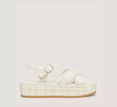 Stuart Weitzman Roza Pearl Flatform Sandal The Sw Outlet In Cream