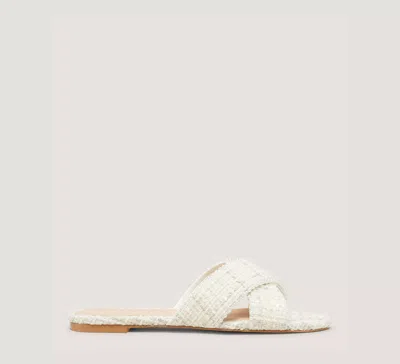 Stuart Weitzman Roza Pearl Slide The Sw Outlet In White