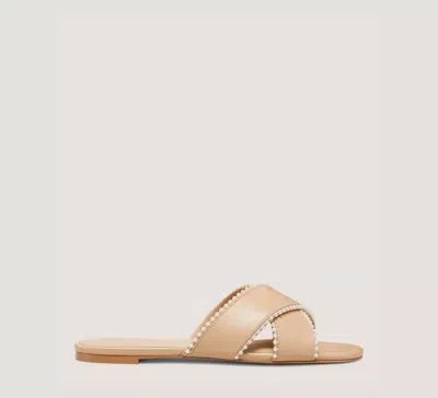 Stuart Weitzman Roza Pearl Slide The Sw Outlet In Gold