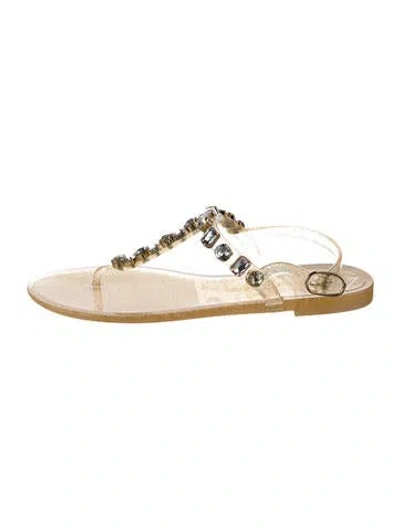Pre-owned Stuart Weitzman Rubber Espadrilles In Gold