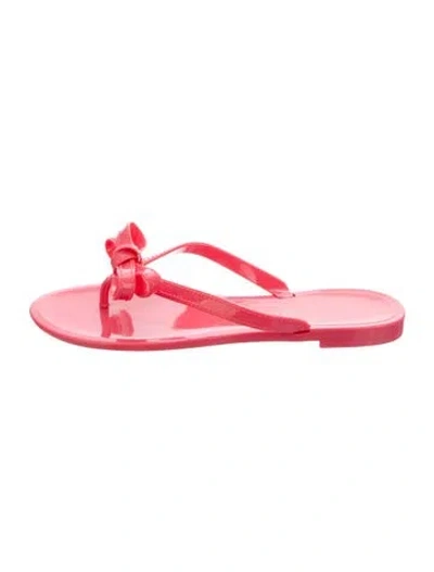 Pre-owned Stuart Weitzman Rubber Flip Flops In Pink