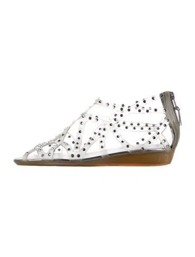 Pre-owned Stuart Weitzman Rubber Gladiator Sandals In Transparent