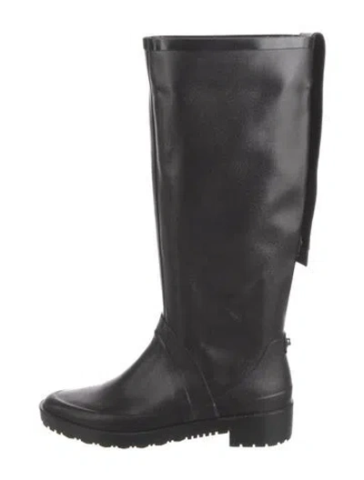 Pre-owned Stuart Weitzman Rubber Rain Boots In Black