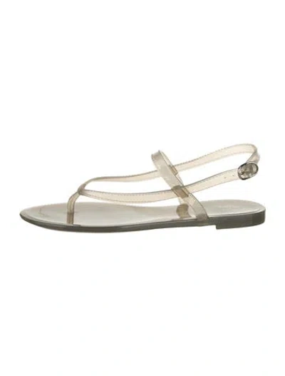 Pre-owned Stuart Weitzman Rubber Sandals In Neutral