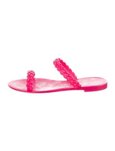 Pre-owned Stuart Weitzman Rubber Sandals In Pink