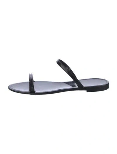 Pre-owned Stuart Weitzman Rubber Slides In Black