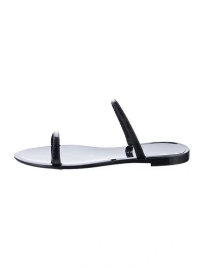 Pre-owned Stuart Weitzman Rubber Slides In Black