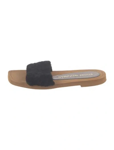 Pre-owned Stuart Weitzman Rubber Slides In Black