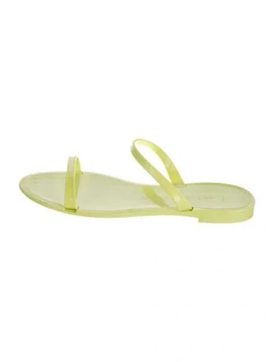Pre-owned Stuart Weitzman Rubber Slides In Green