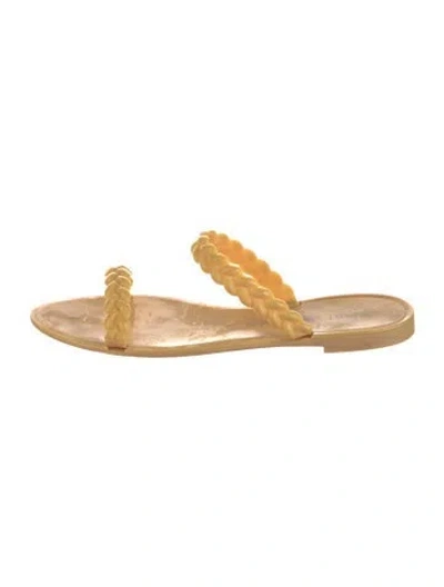 Pre-owned Stuart Weitzman Rubber Slides In Neutral