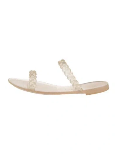 Pre-owned Stuart Weitzman Rubber Slides In Neutral