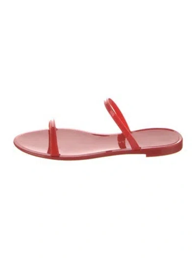 Pre-owned Stuart Weitzman Rubber Slides In Pink