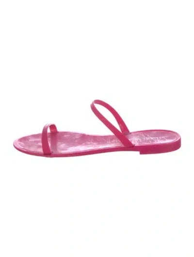 Pre-owned Stuart Weitzman Rubber Slides In Pink
