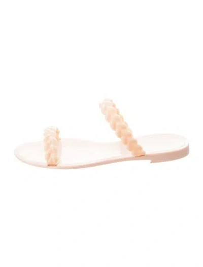 Pre-owned Stuart Weitzman Rubber Slides In Pink