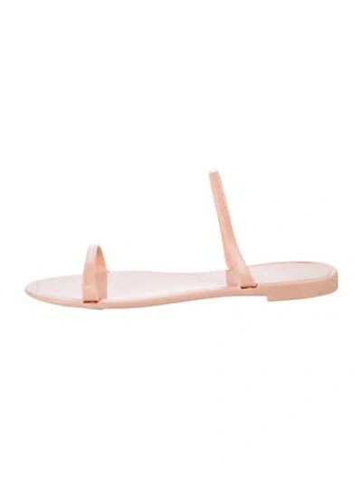 Pre-owned Stuart Weitzman Rubber Slides In Purple