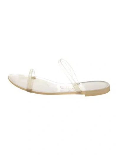 Pre-owned Stuart Weitzman Rubber Slides In Transparent