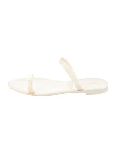 Pre-owned Stuart Weitzman Rubber Slides In White