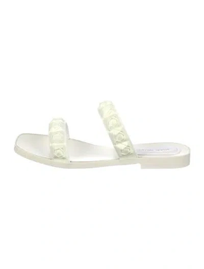 Pre-owned Stuart Weitzman Rubber Slides In White