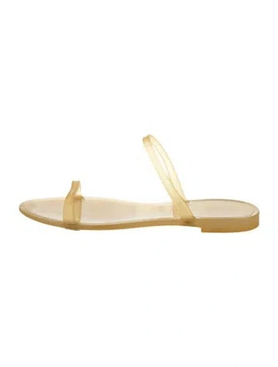 Pre-owned Stuart Weitzman Rubber Slides In Yellow