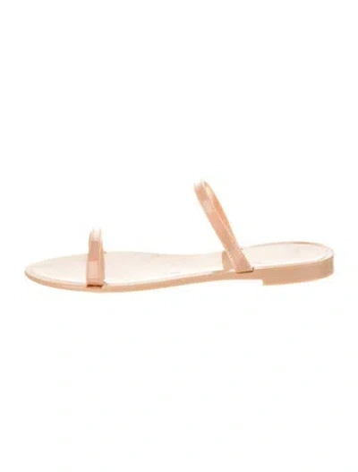 Pre-owned Stuart Weitzman Rubber Slingback Sandals In Pink