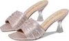 Stuart Weitzman Ruche 75 Sandals Women's 8.5 Poudre Square Toe Spool Heel Khd859 In Pink