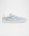 Stuart Weitzman Low Top Runaround Sneakers With Suede Finish In Light/white
