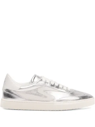 Stuart Weitzman Runaround Leather Low-top Sneakers