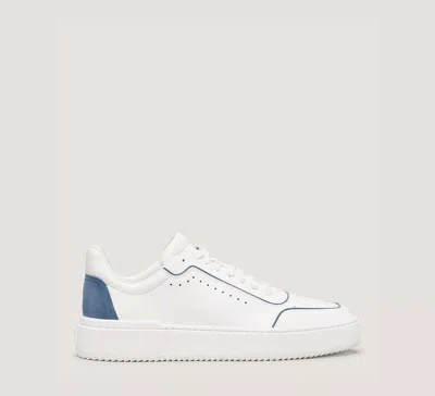 Stuart Weitzman Ryan Low-top Sneaker The Sw Outlet In White & Atlantic Blue