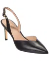 Stuart Weitzman Ryder 75 Leather Slingback Pumps In Black
