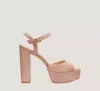 Stuart Weitzman Ryder 95 Platform Sandal In Adobe Beige